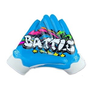 Kids Football Gloves - Vibrant Blue